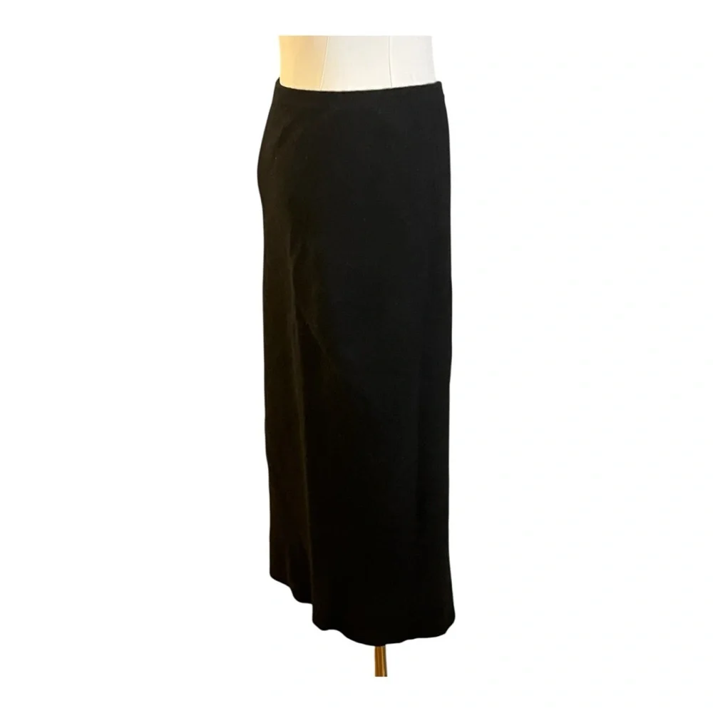Jones & Co. Black‎ Wool Blend Long Skirt | Size M | Classic Midi